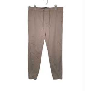 GAP Men's Elastic Ankle Drawstring Waist Long Pants Khaki Size Large